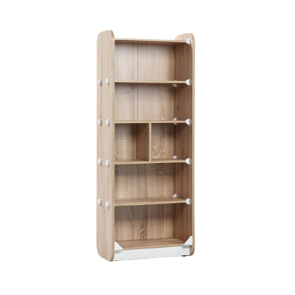 Moderne houten boekenkast met open planken