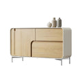 Moderne kast met houten afwerking en minimalistisch ontwerp